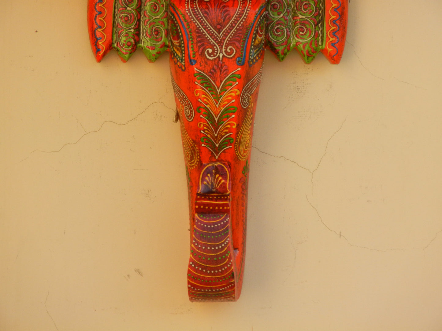 Wooden Ethnic Elephant Wall Bracket