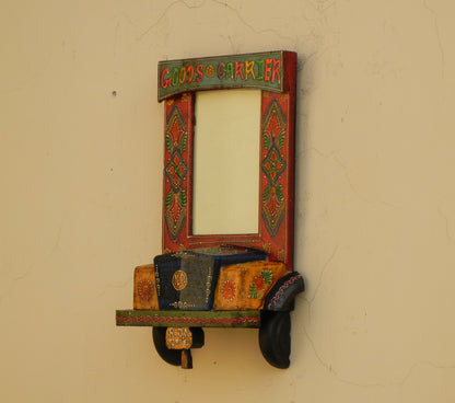 Wooden Painted Ethnic Truck Photo Frame Photo Stand