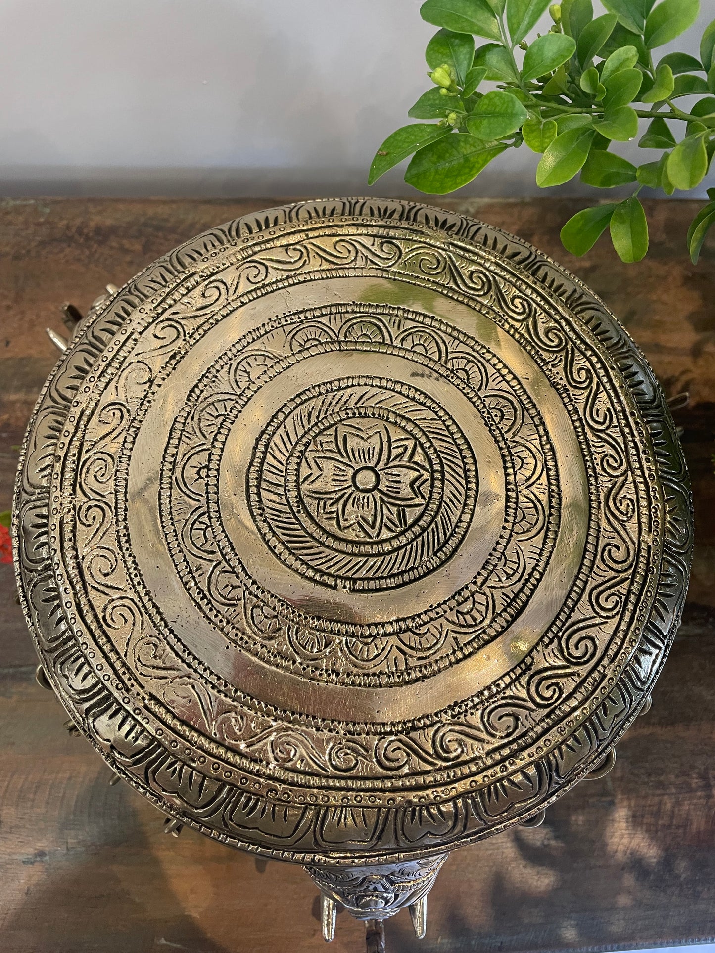 Brass Round Chowki