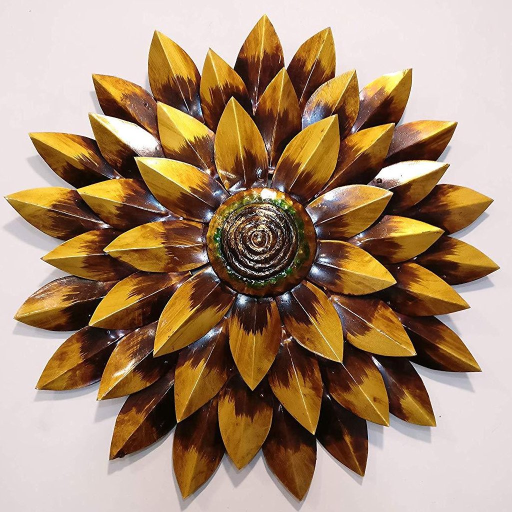 metal contemporary flower wall decor